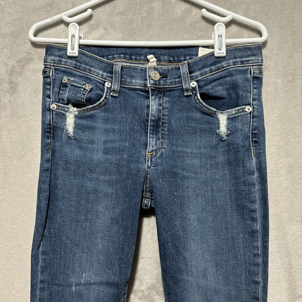 Rag & Bone Distressed Skinny Jeans Women's 30 La Paz Raw Frayed‎ Hem 5 Pockets